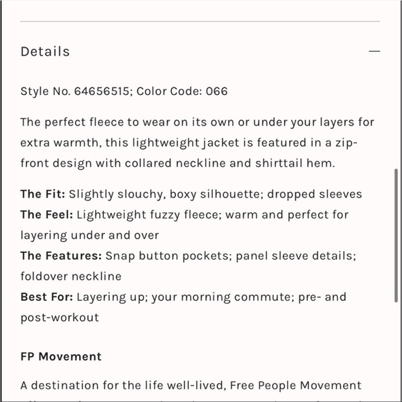 FP movement ziggy fleece-M - Picture 7 of 9